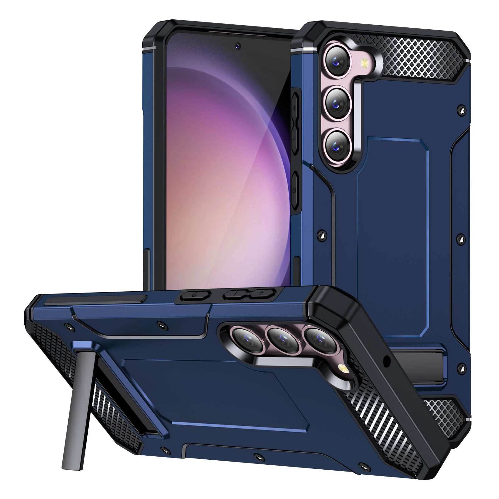 For Samsung Galaxy S23 Metal Kickstand Phone Case TPU PC Anti-drop Cover For Samsung Galaxy S23 Metal Kickstand Phone Case TPU PC Anti-drop Cover